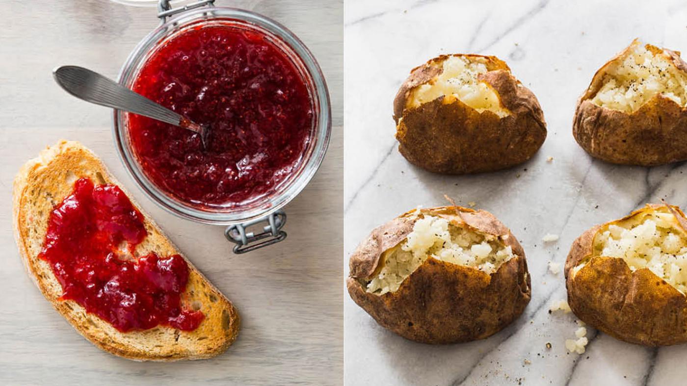 America's Test Kitchen's Classic Strawberry Jam and Best Baked Potatoes. (Joe Keller/Carl Tremblay)