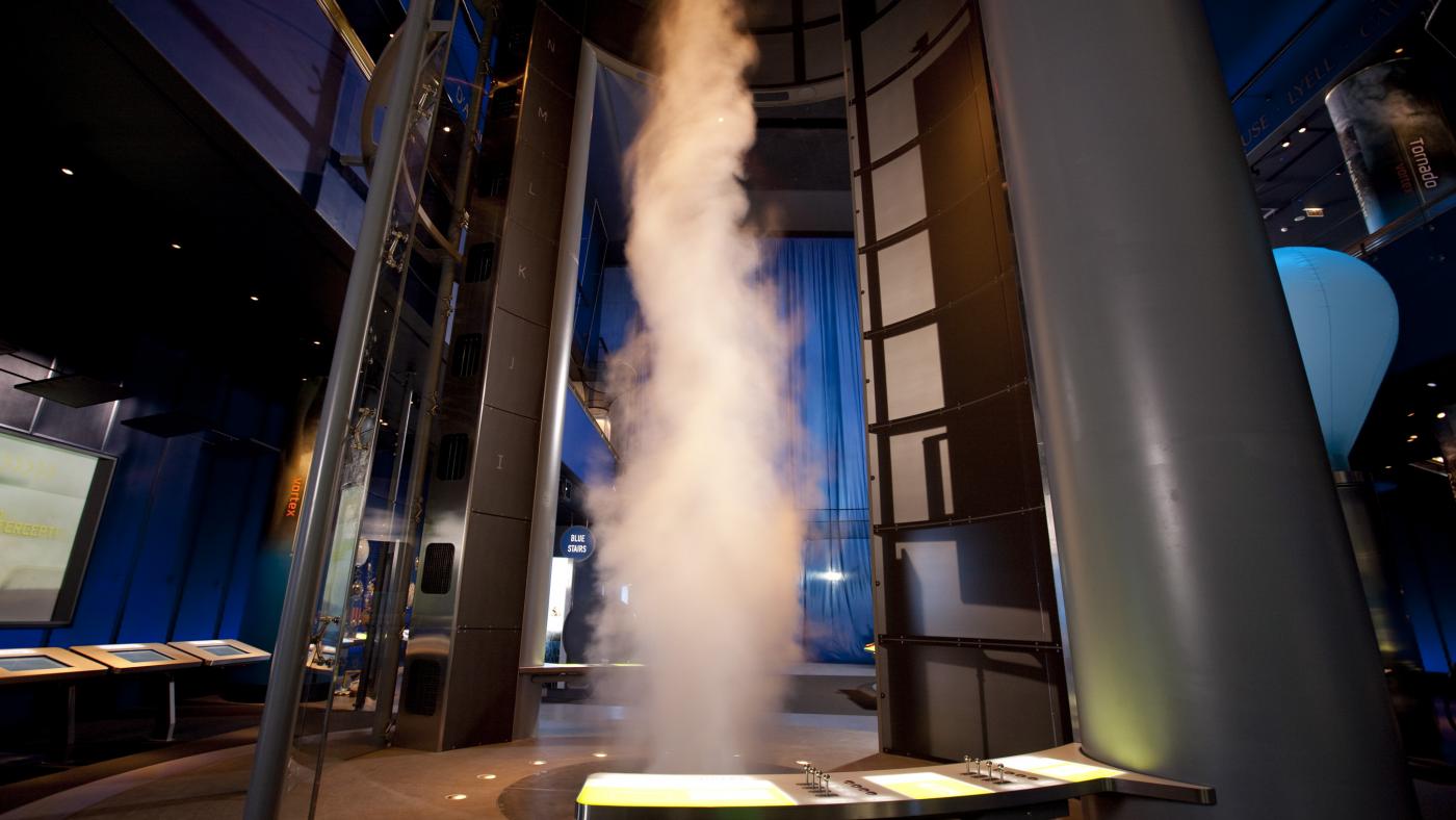 The Museum of Science and Industry's 40-foot tornado. Photo: J.B. Spector/Museum of Science and Industry, Chicago