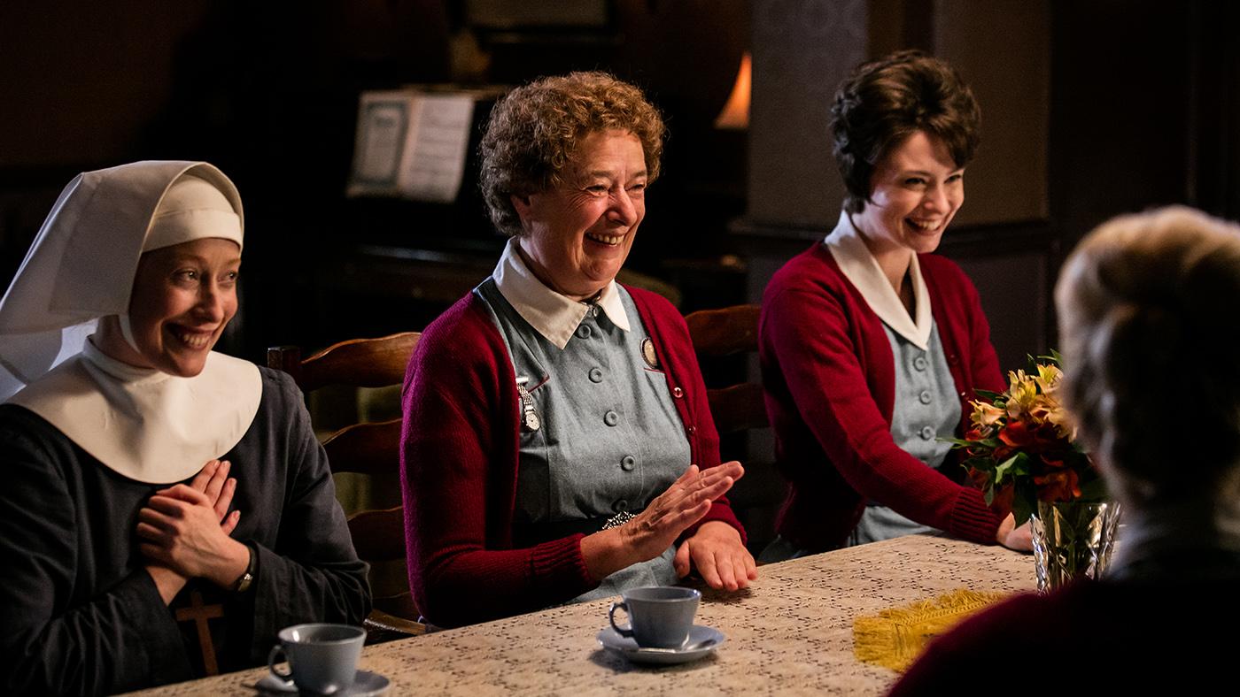 Sister Winifred, Nurse Crane, and Valerie Dyer in 'Call the Midwife.' Photo: Neal Street Productions 2016