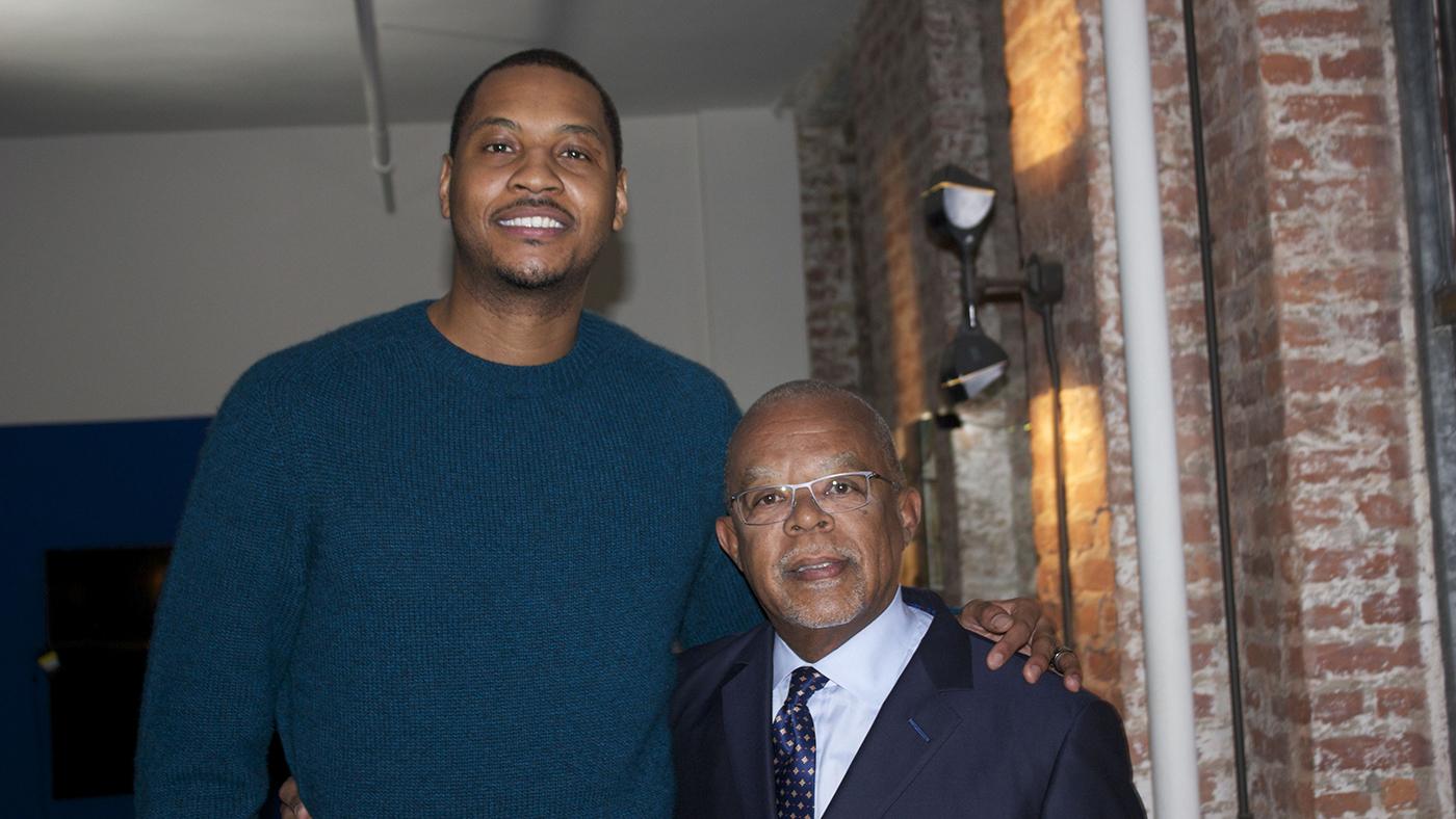 Carmelo Anthony and Henry Louis Gates, Jr.