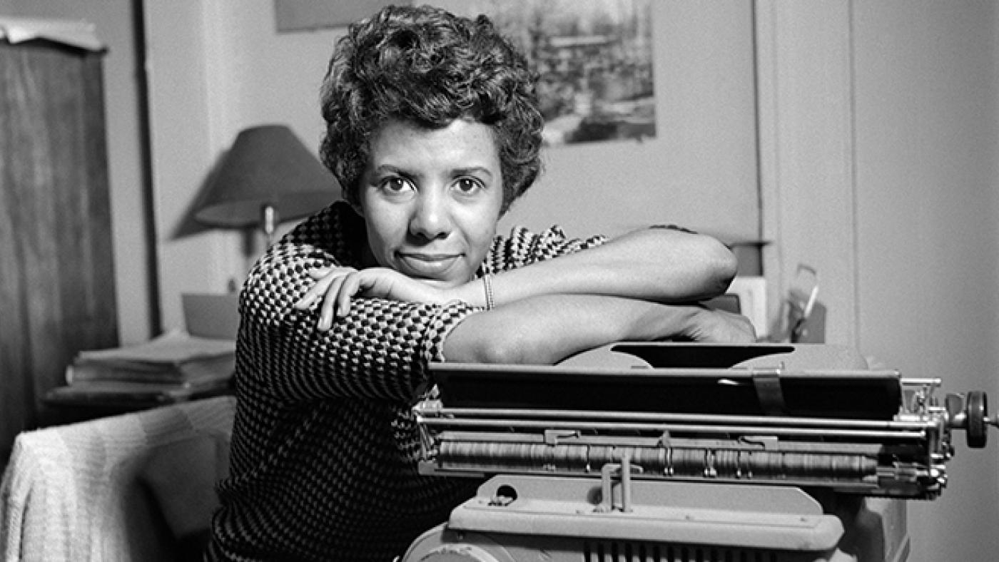 Lorraine Hansberry with her typewriter. Photo: David Attie