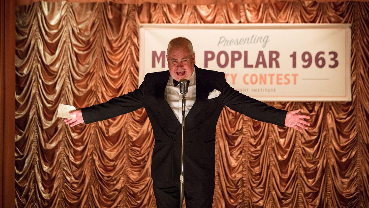 Fred hosting a Miss Poplar beauty pageant in Call the Midwife. Photo: Neal Street Productions 2017