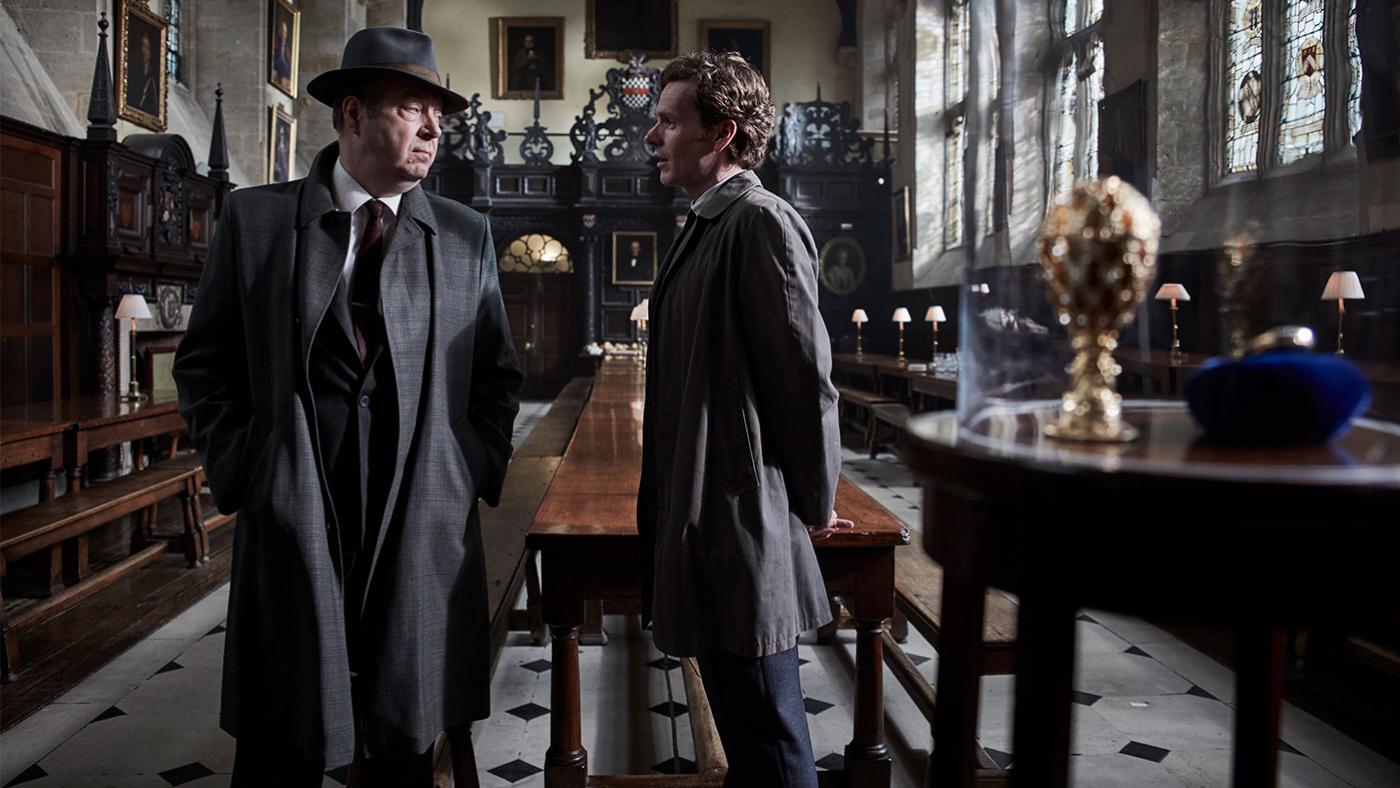 Roger Allam as Detective Chief Inspector Fred Thursday and Shaun Evans as Detective Sergeant Endeavour Morse. Photo: ITV and MASTERPIECE