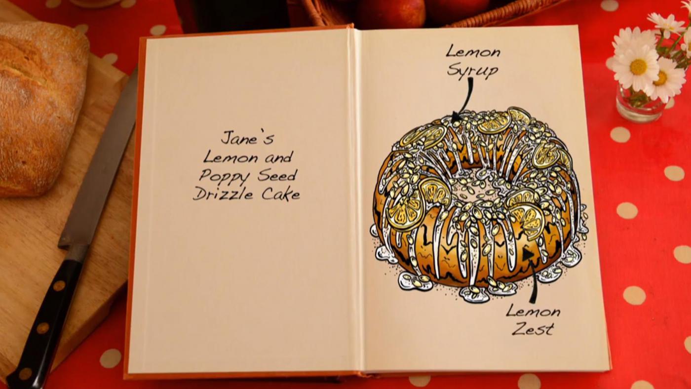 Jane's Lemon Poppy Seed Drizzle Cake on The Great British Baking Show