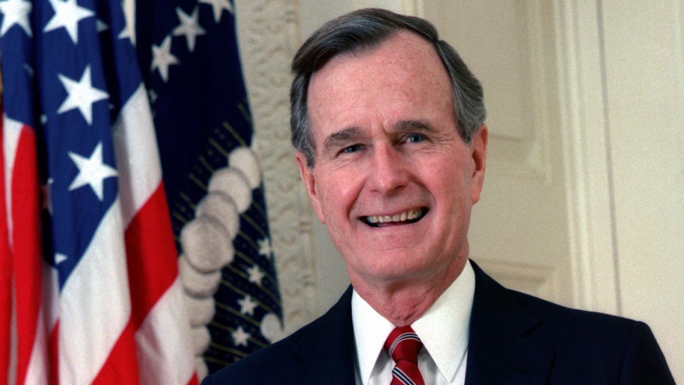 Official portrait of George H. W. Bush, 41st president of the United States, c. 1989.