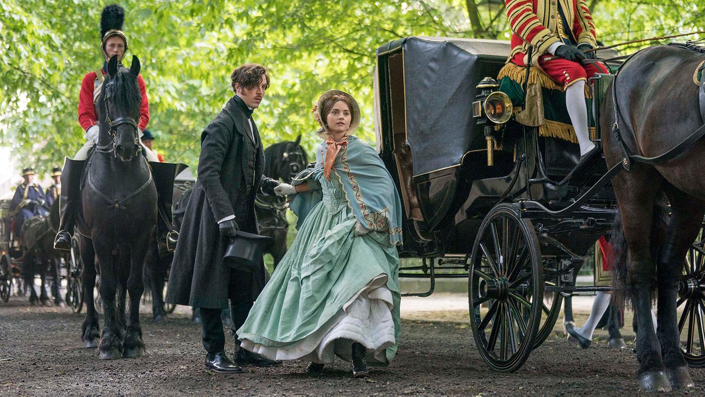 Jenna Coleman as Victoria and Tom Hughes as Albert in Victoria. Photo: Aimee Spinks/ITV Plc for MASTERPIECE