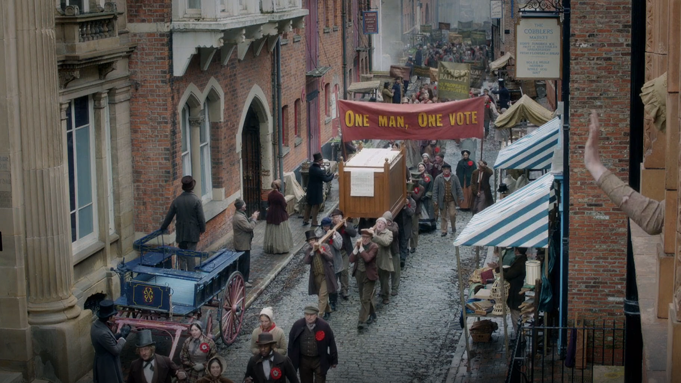 A Chartist mass demonstration in 'Victoria'