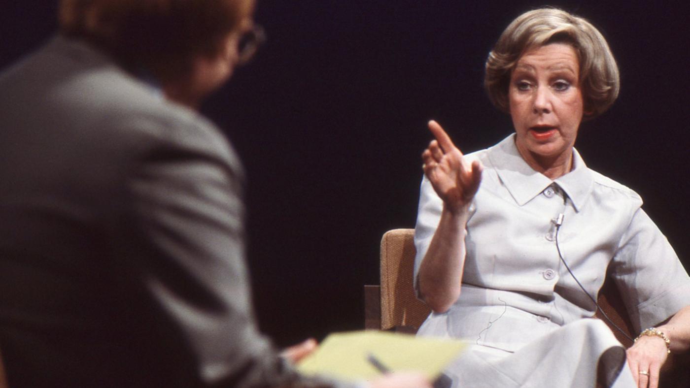 Jane Byrne at a 1979 WTTW mayoral forum