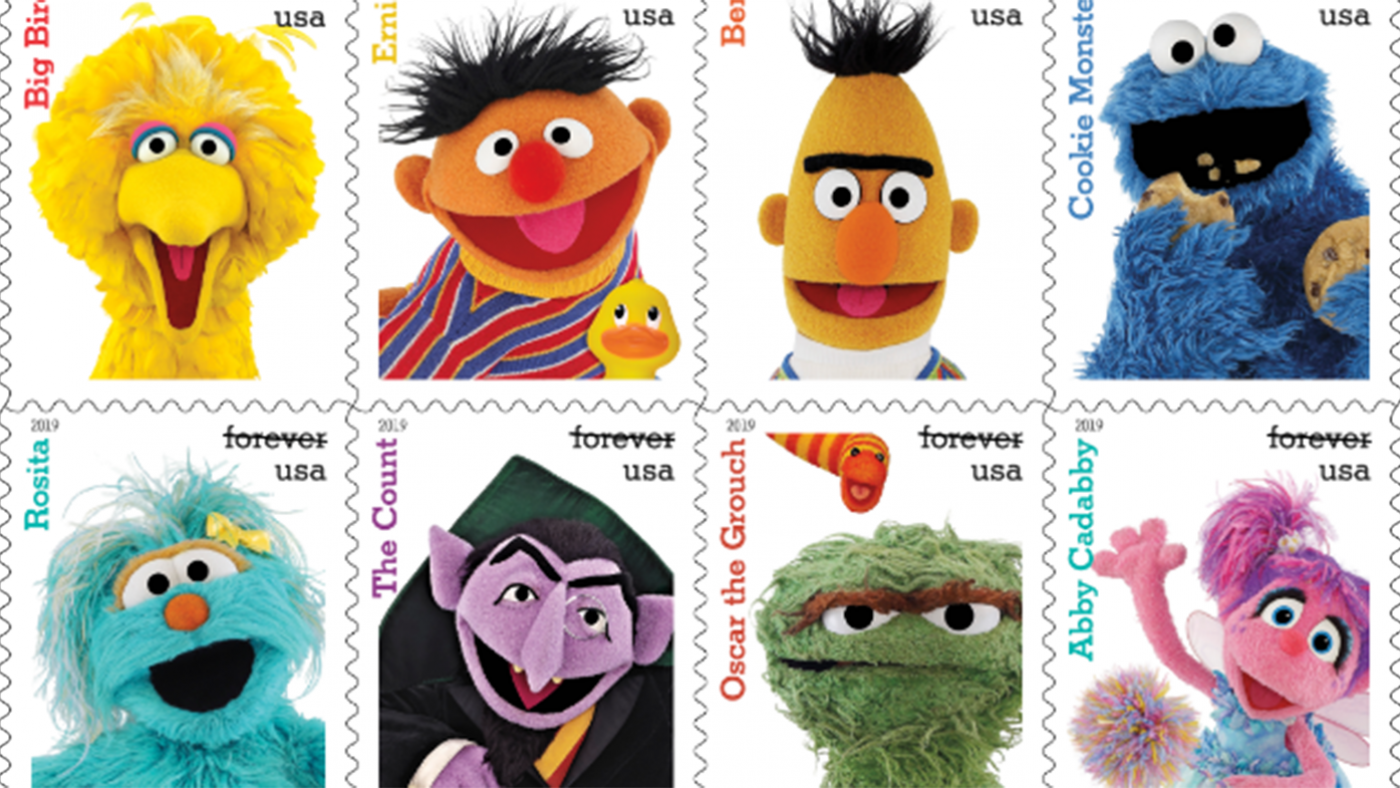The United States Postal Service's new Sesame Street stamps