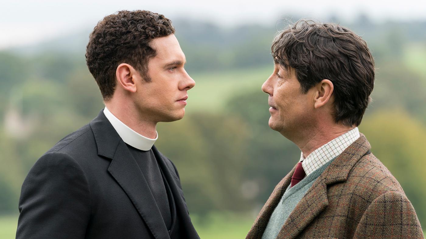 Will and Thomas Davenport in Grantchester. Photo: Kudos and MASTERPIECE