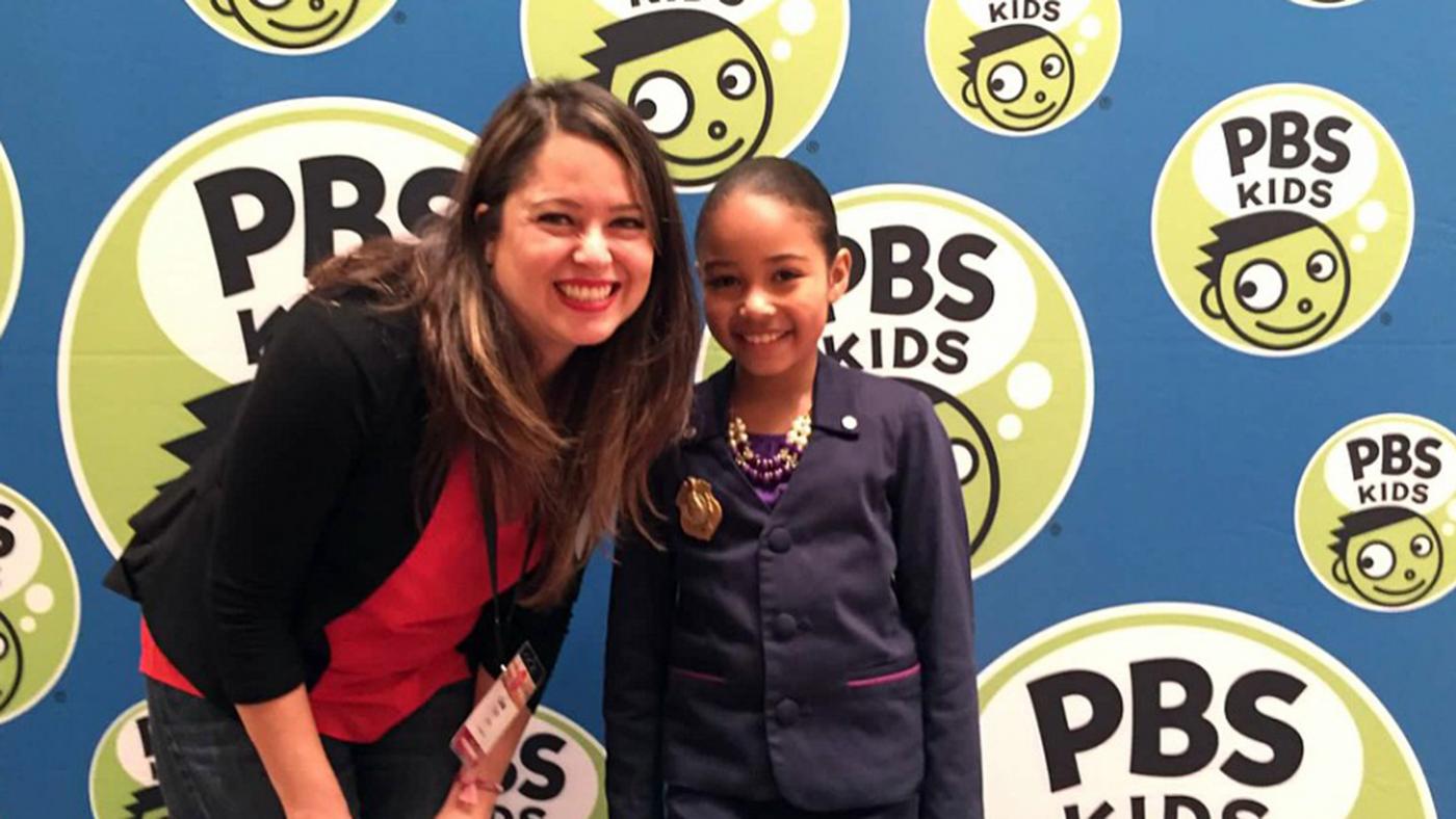 Lisa Tipton, WTTW's new Head of Programming and Pledge, and Ms. O from 'Odd Squad.'