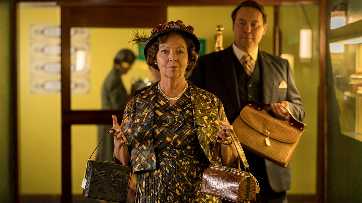 Tessa Peake-Jones as Mrs. C and Christian McKay as Anthony Hobbs in Grantchester. Photo: Colin Hutton/Kudos and MASTERPIECE
