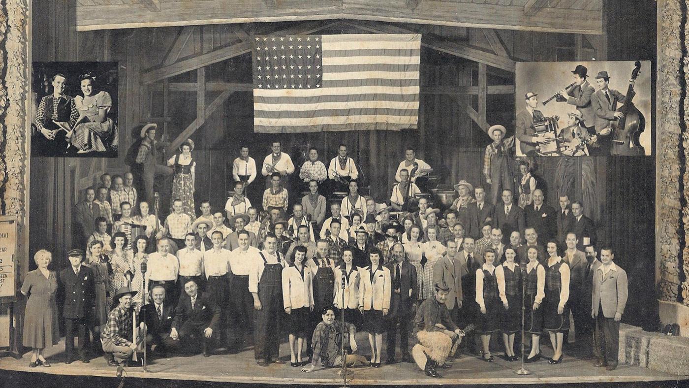 The WLS National Barn Dance Cast, October, 1944. Image: Courtesy Lee Cannon/Flickr