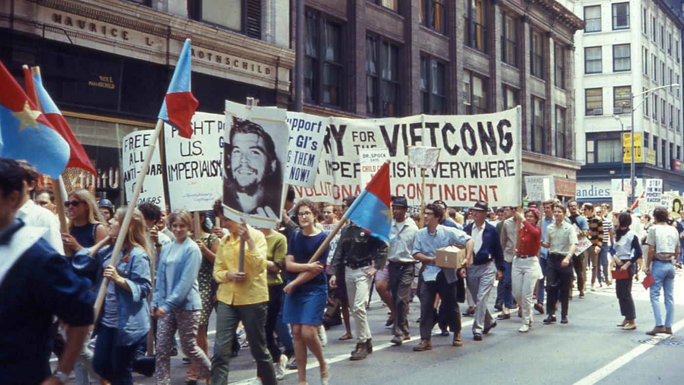 An antiwar march in Chicago before the 1968 Democratic National Convention. Photo: David Wilson/Wikimedia Commons