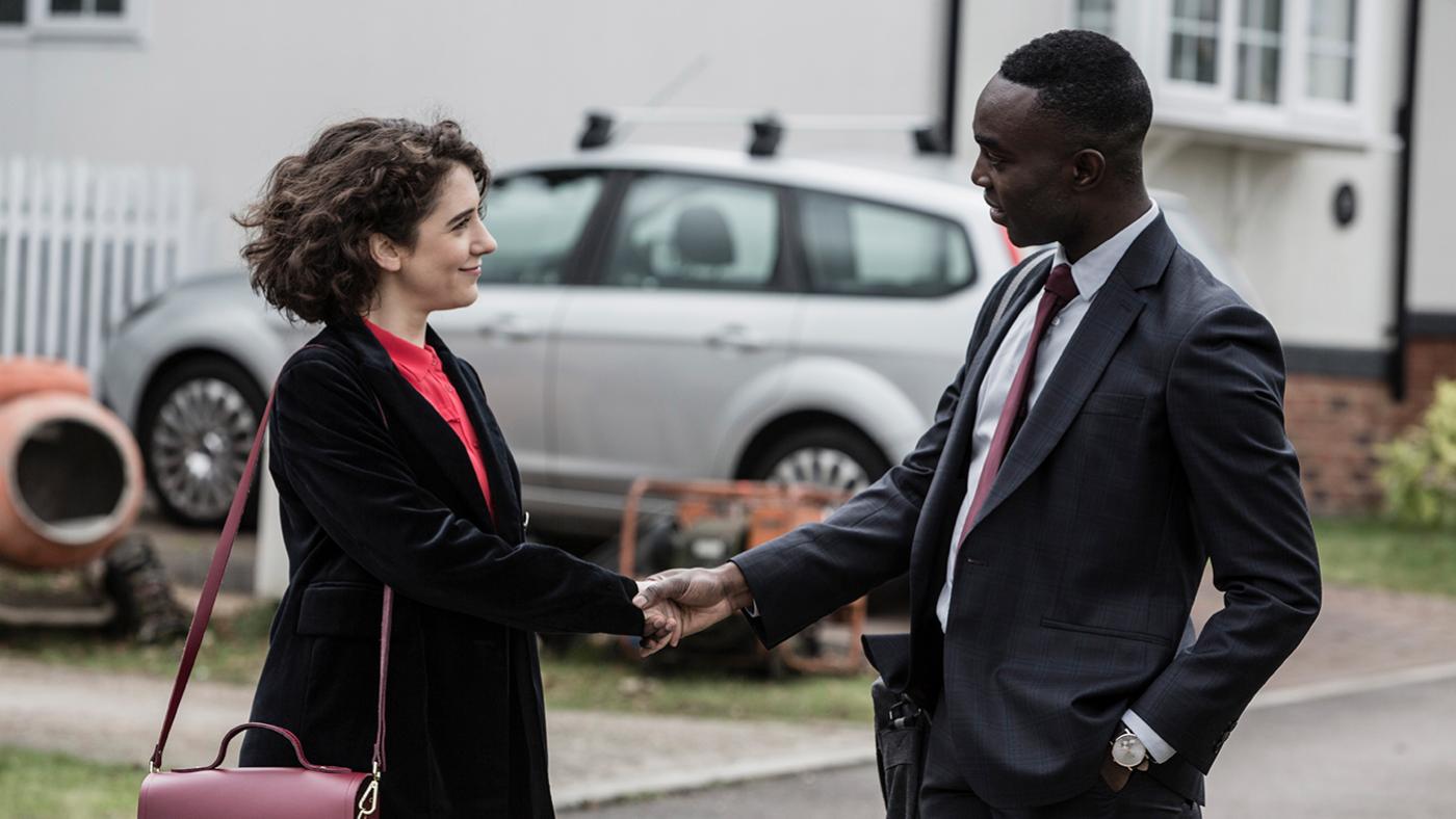 Leona (Ellie Kendrick) and Ed (Paapa Essiedu) in Press. Photo: Lookout Point / Gary Moyes