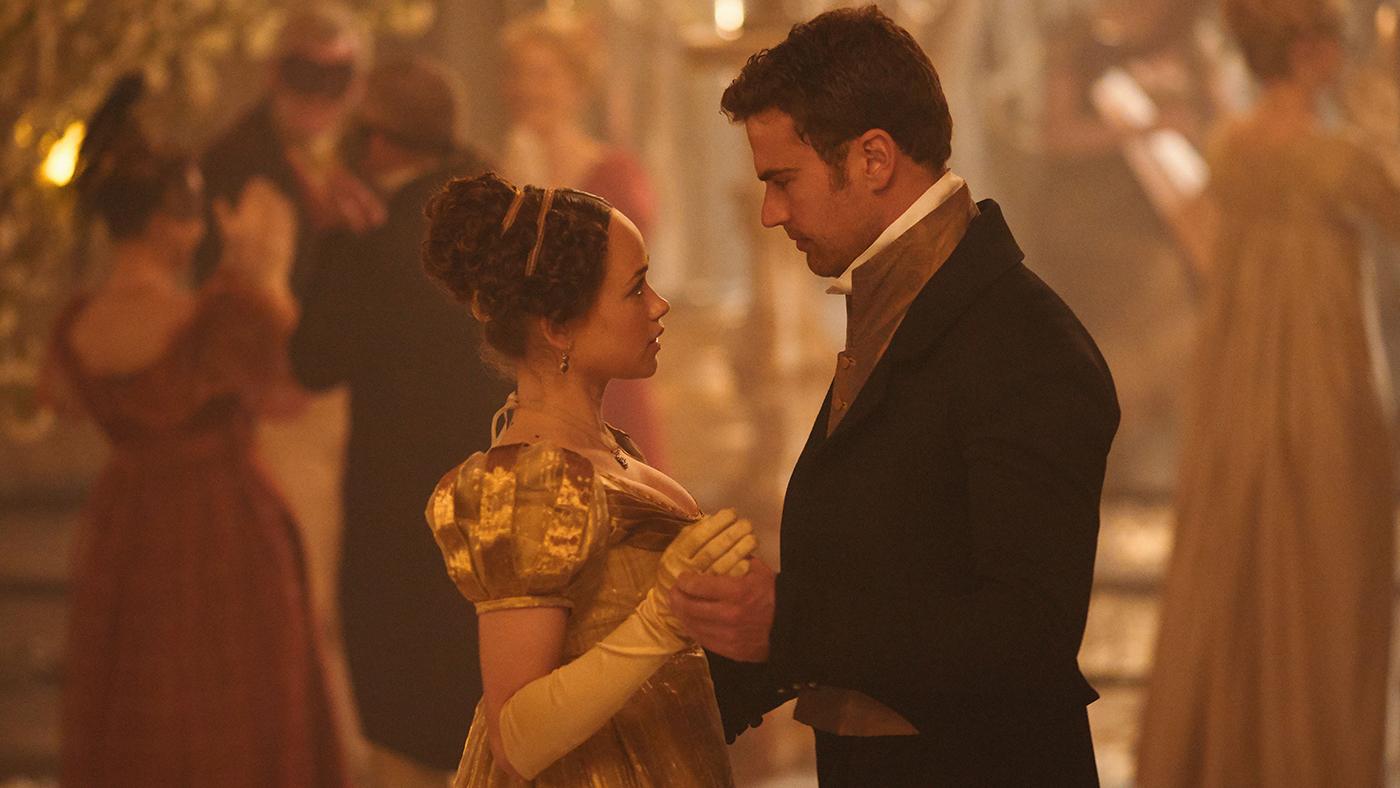 Charlotte and Sidney dance at a ball in Sanditon. Photo: Red Planet Pictures/ITV 2019