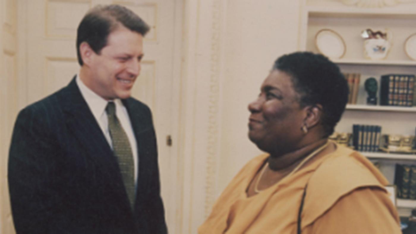 Hazel Johnson with Vice President Al Gore at the White House