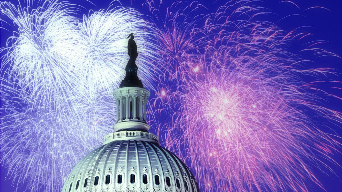 Fireworks over the U.S. Capitol. Photo: Naglestock.com/Alamy Stock Photo