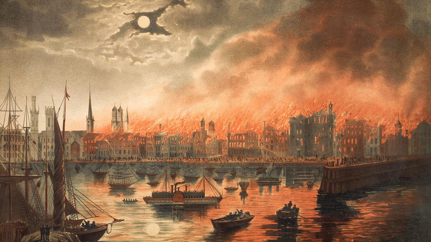 The Great Chicago Fire, Image courtesy of the Chicago History Museum