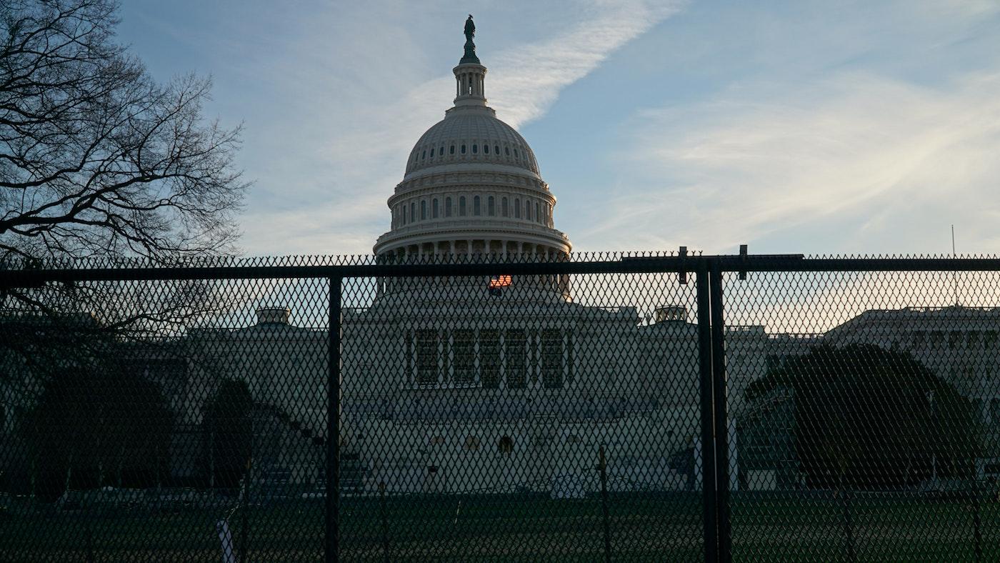 Protective fencing in front of the US Capitol. Photo: Ian Hutchinson on Unsplash