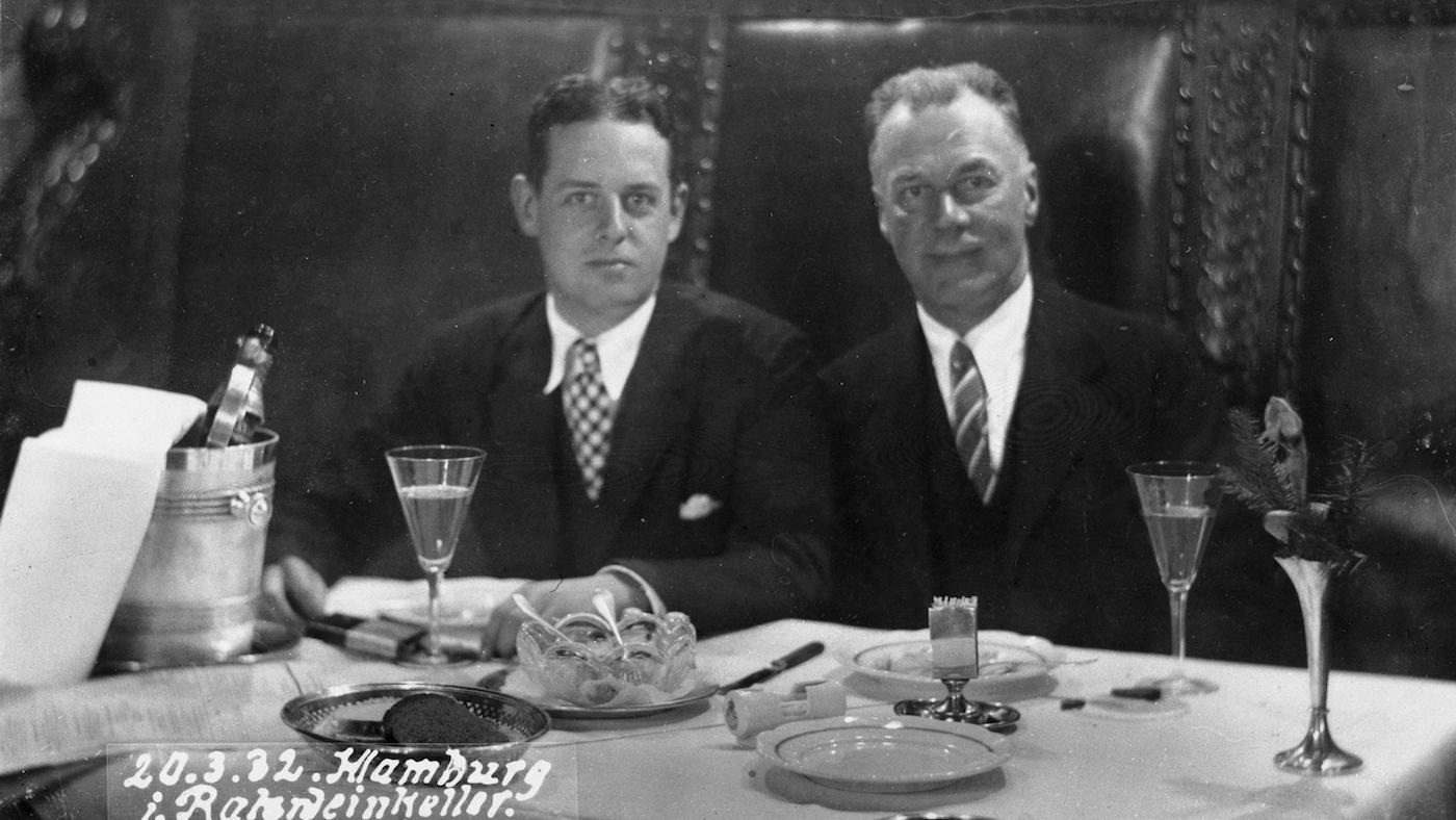 John Gregg and Robert Allerton in Hamburg, 1932. Photo: Courtesy University of Illinois Archives