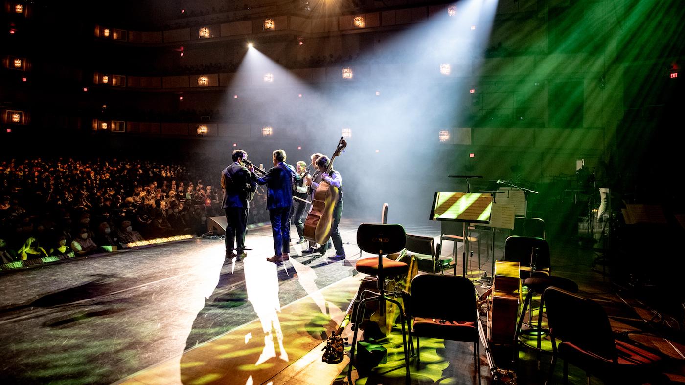 The Punch Brothers performing in 'Kennedy Center at 50.' Photo: Michael Butcher, Elman Studios