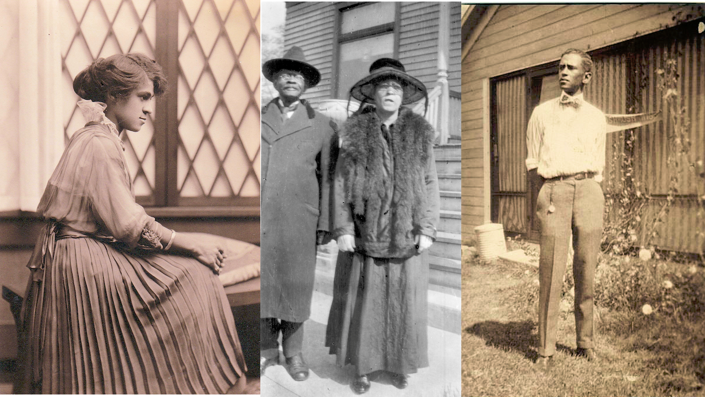 (L-R) Likely Naomi Pollard; John and Amanda Pollard; Luther Pollard. Images: Courtesy Rogers Park/West Ridge Historical Society