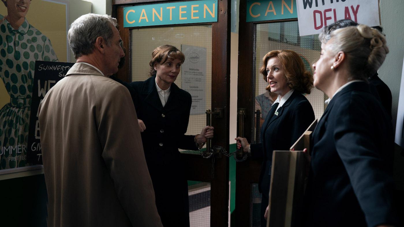 Geordie and Cathy in season 7 of Grantchester. Photo: Kudos Film and TV Ld