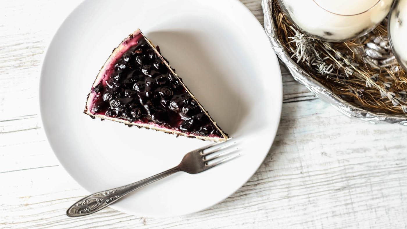 Blueberry torte or cheesecake
