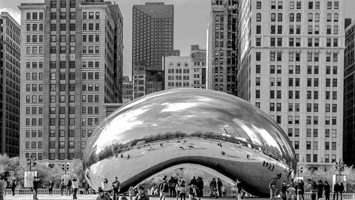 Cloud Gate, otherwise known as The Bean, in Chicago's Millennium Park