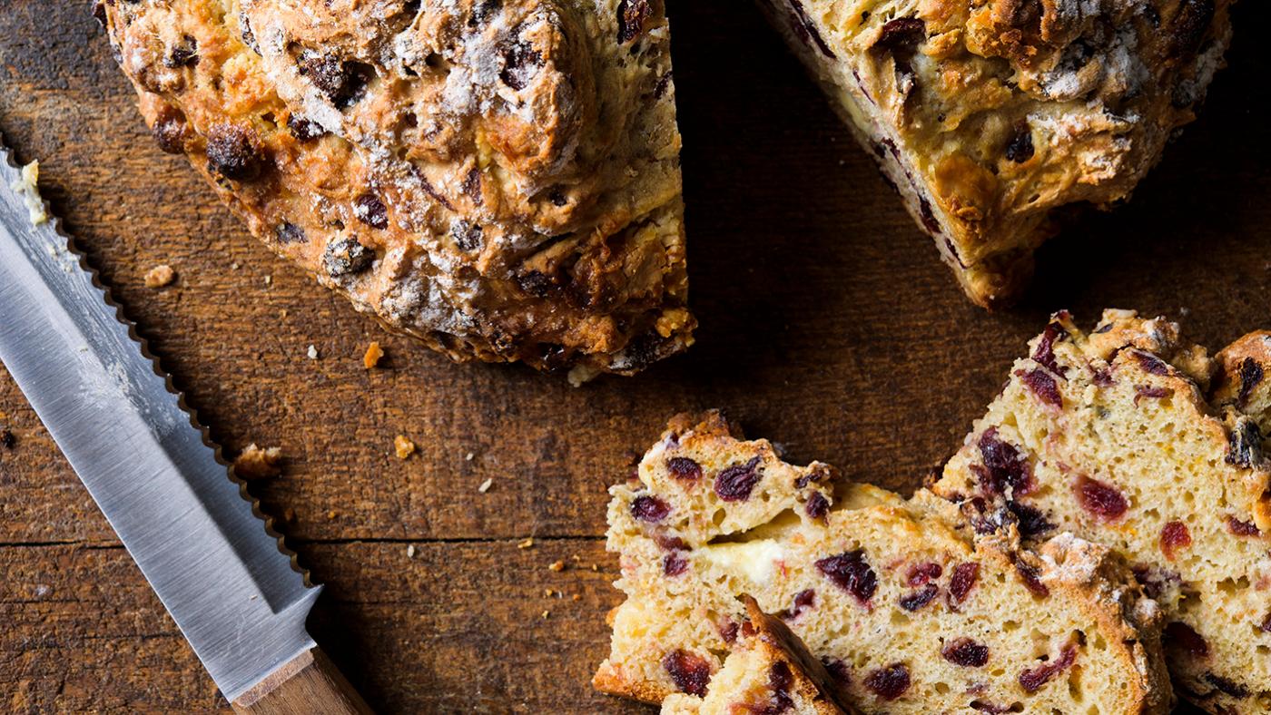 A Recipe For Orange Cranberry Soda Bread With White Chocolate Chunks ...