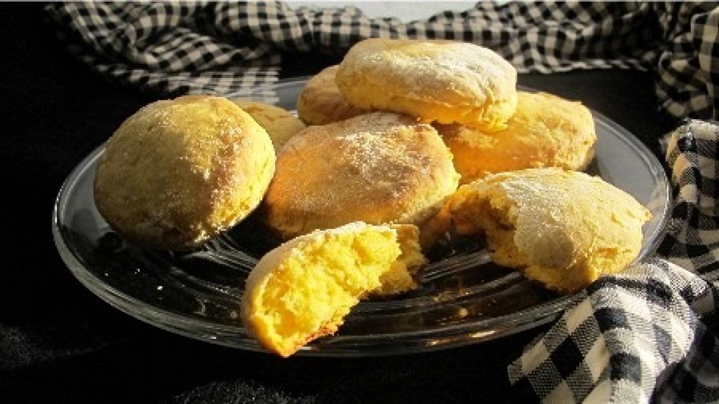 Sweet potato biscuits on a plate