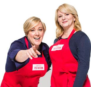 Julia Collin Davison and Bridget Lancaster, co-hosts of America's Test Kitchen. (Courtesy of America's Test Kitchen)