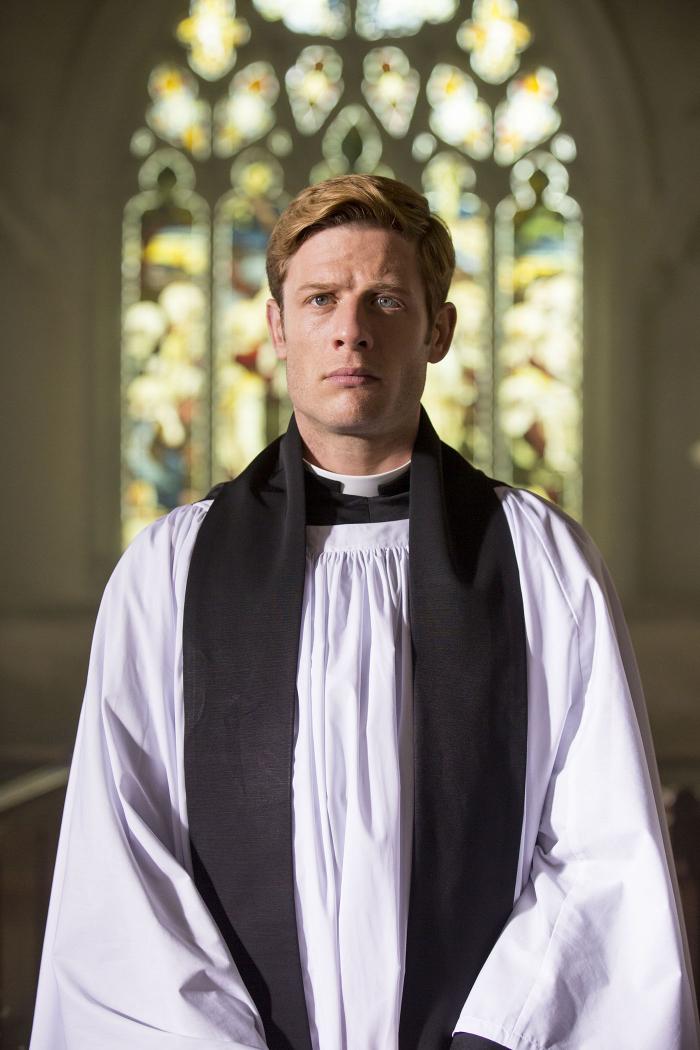 James Norton as Sidney Chambers in Grantchester. Photo: Colin Hutton and Kudos/ITV for MASTERPIECE