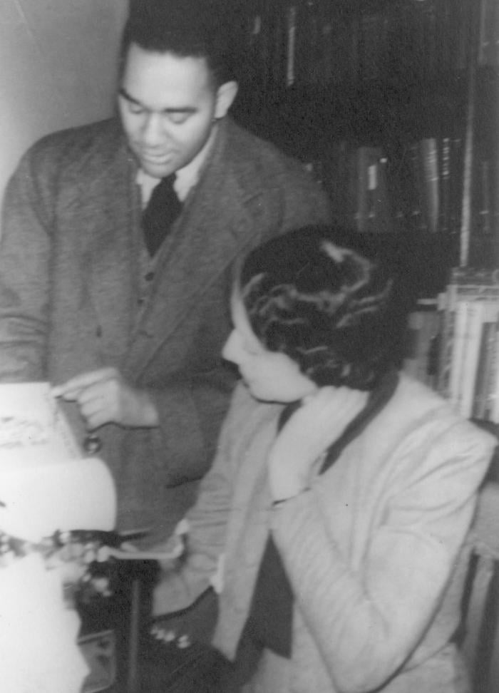 Richard Wright and Vivian Harsh. Photo: George Cleveland Hall Branch Archives, [Box 9, Photo 018], Vivian G. Harsh Research Collection, Chicago Public Library