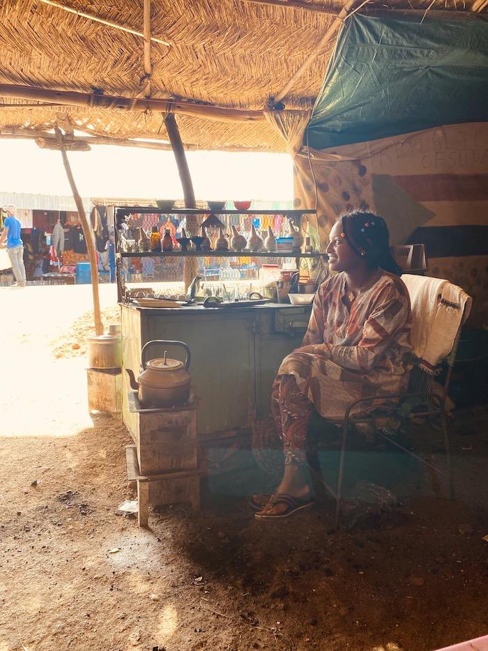 A cafe photographed by Tigist Reda in a Tigrayan refugee camp in Sudan