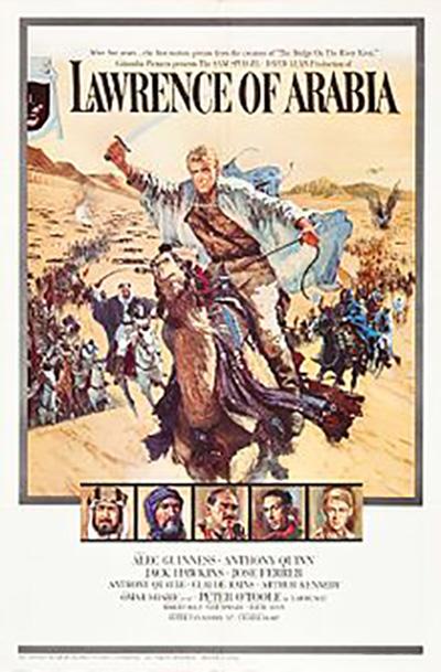 The movie poster for 'Lawrence of Arabia'