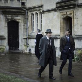 Thursday and Morse in season 8 of Endeavour. Photo: Mammoth Screen and Masterpiece