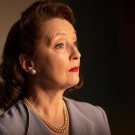 Lesley Manville as Robina in season 2 of World on Fire