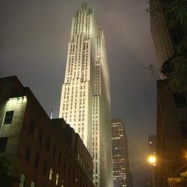 The GE Tower, New York skyscraper in elegant Art Deco