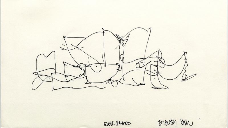 The Freeform Scribbles that Give Rise to Frank Gehry's Buildings