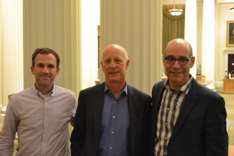 Dan Protess, Paul Goldberger, and Geoffrey Baer (photo: Eddie Griffin)