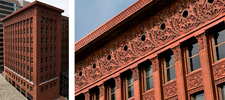 Two views of the Wainwright Building